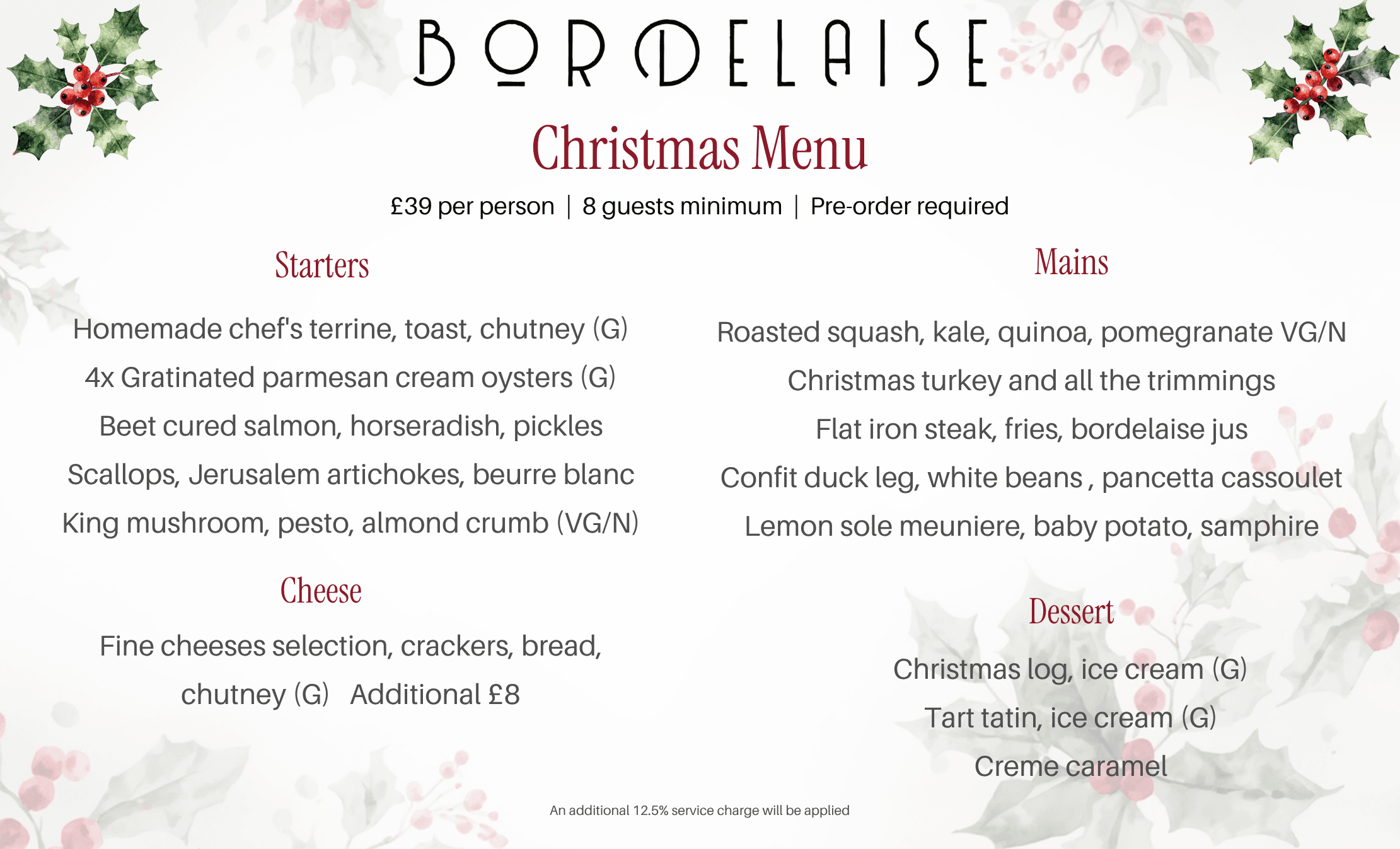 Christmas Menu