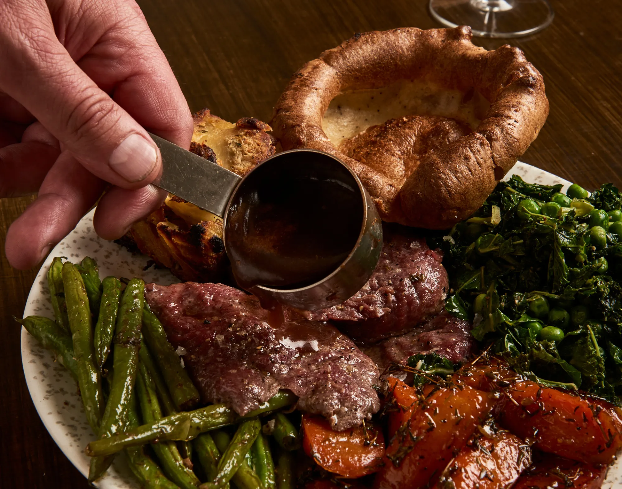 Sunday Roast served with our special Dauphinoise Potato